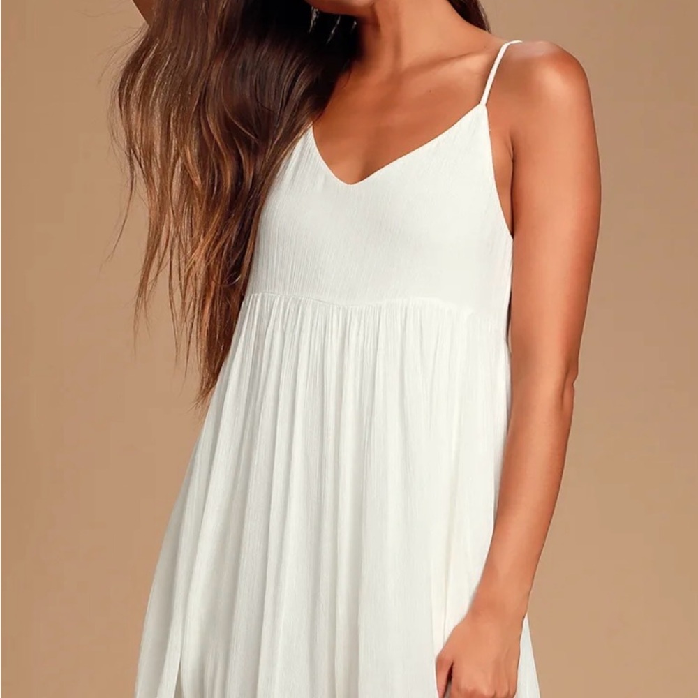 Lulu's White Spaghetti Strap Dress